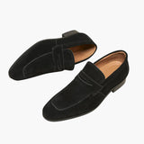 Gammelt Pengetøjs ruskind Penny Loafers