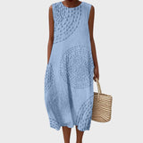 Kirsten - Bomuldskjole med Subtil Struktur