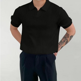 Esben - Elegant ribbetrukket poloshirt