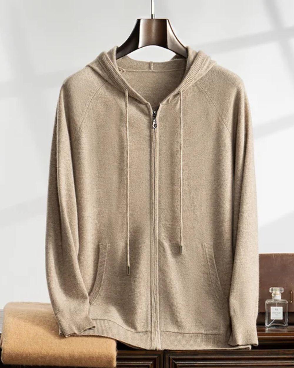 Courchevel kasjmira-hættejakke