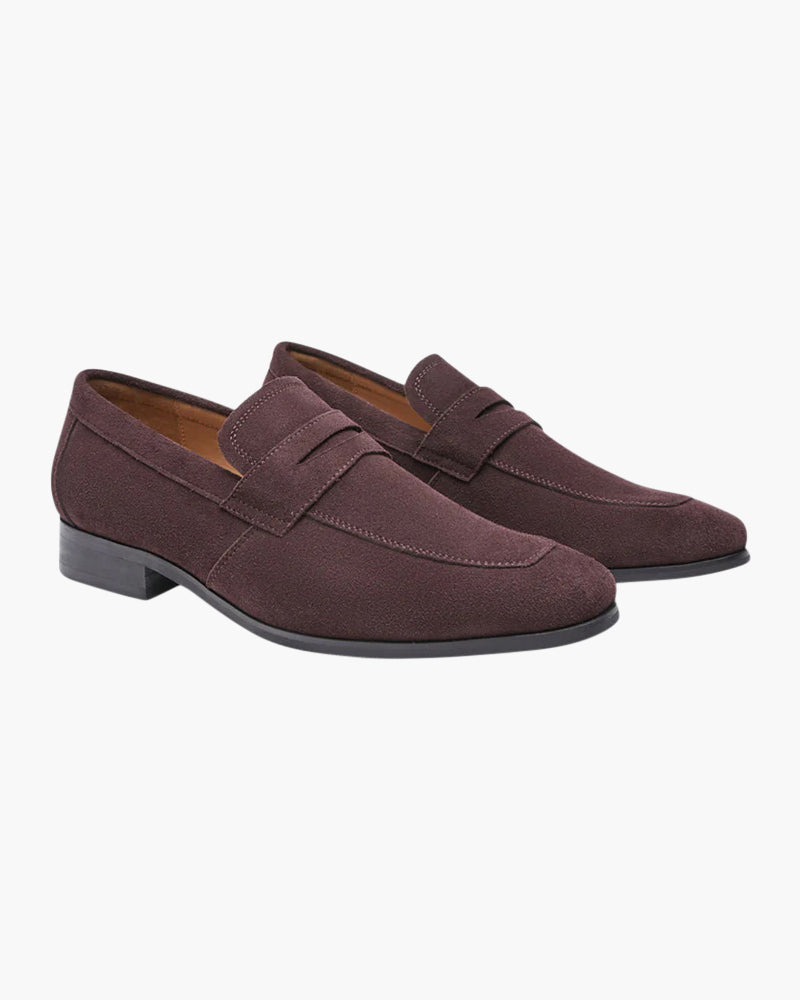 Gammelt Pengetøjs ruskind Penny Loafers