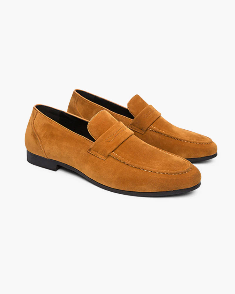 Gammelt Pengetøjs ruskind Penny Loafers