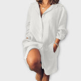 Selma - afslappet linnenbluse til hverdagen