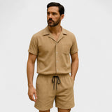 Christian - Minimalist kordurysæt med shorts og skjorte