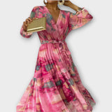 Evelyn - Akvarel Drøm Maxi Kjole