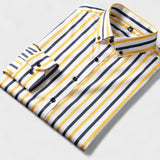 Oskar - Aftenkasual rygstribet skjorte til mænd