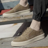 Valenti | Sandlæder ruskind hælhøje sko - Formelle forretnings sneakers