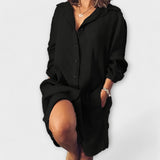 Selma - afslappet linnenbluse til hverdagen