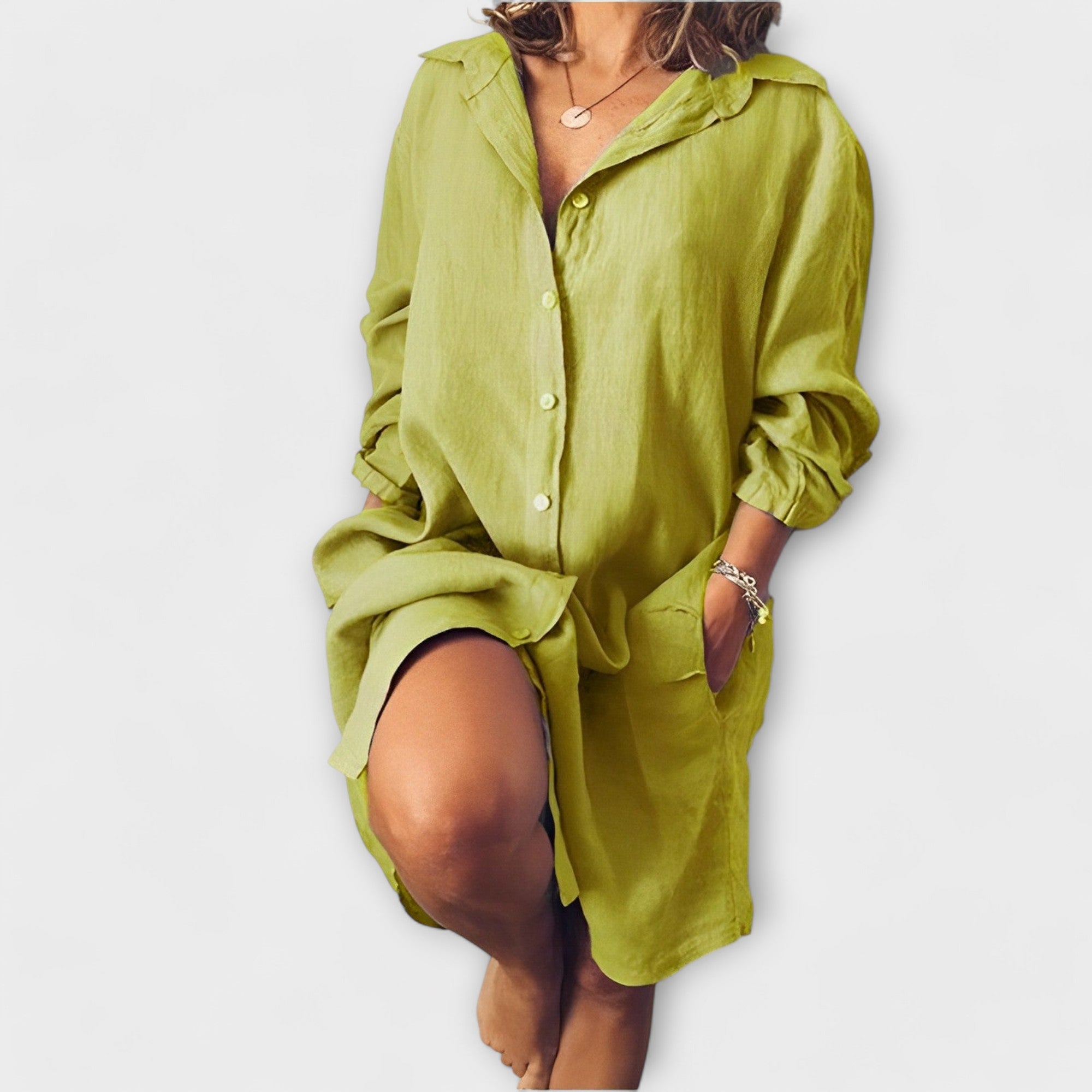 Selma - afslappet linnenbluse til hverdagen