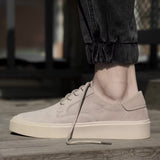 Valenti | Sandlæder ruskind hælhøje sko - Formelle forretnings sneakers