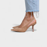 Lisbeth - Elegante slingback-sko i nude