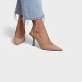 Lisbeth - Elegante slingback-sko i nude